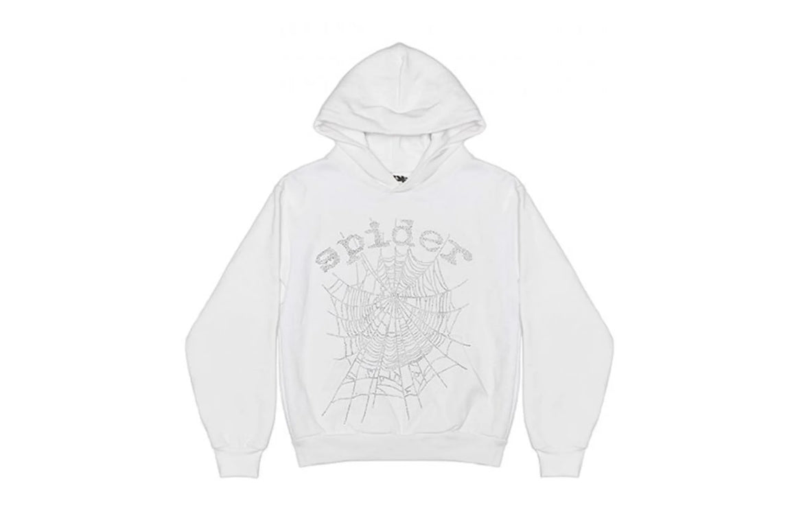 Sp5der OG Rhinestone Logo Hoodie